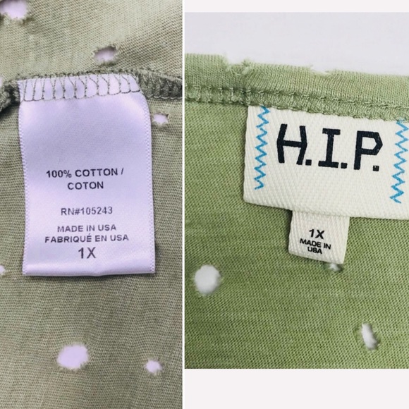 Nordstrom’s H.I.P short sleeved tee Distressed 1X - Picture 7 of 7